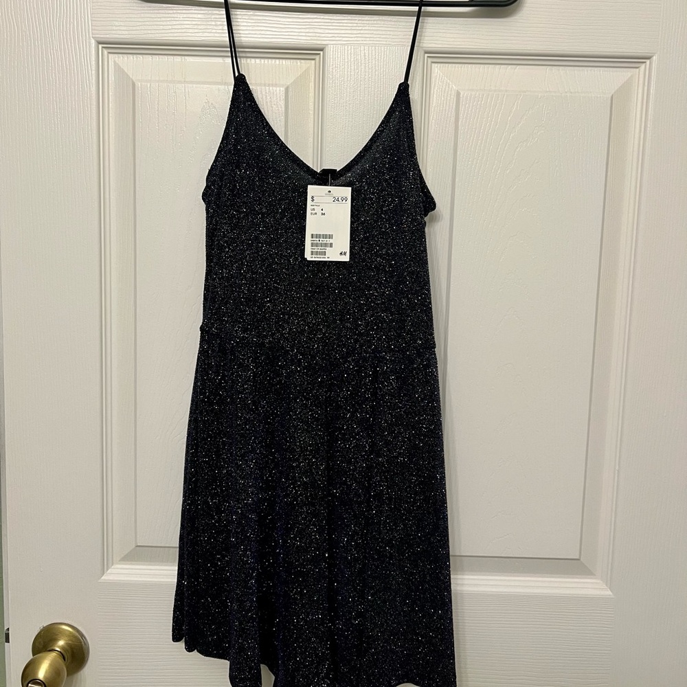 H&M Sparkle blue romper /dress